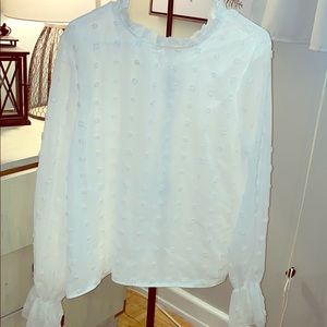 White polka dot blouse